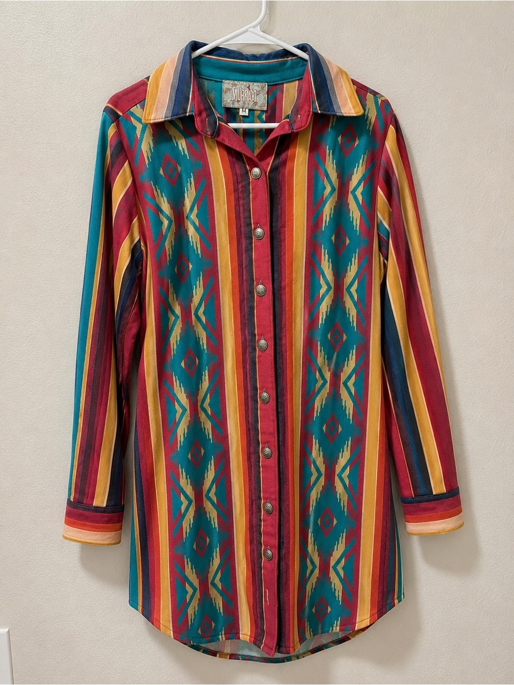 Southwestern Print Button-Front Shirt - Multicolor